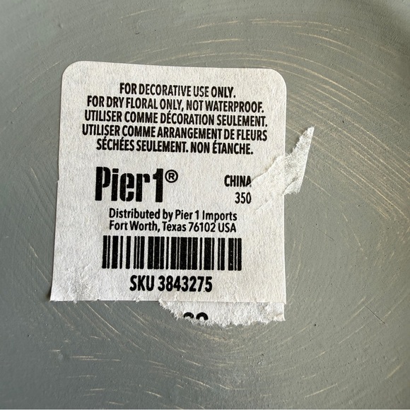 Pier 1 Rare Rustic Ceramic Flower Pot Vase - Picture 3 of 9